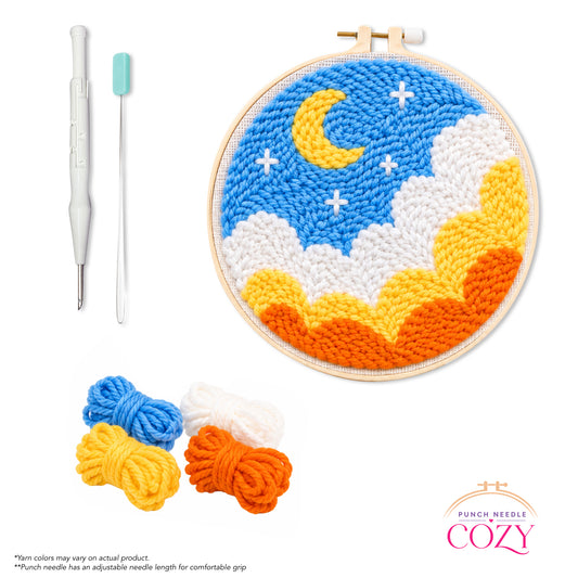 Crescent Moon Sky Punch Needle Kit