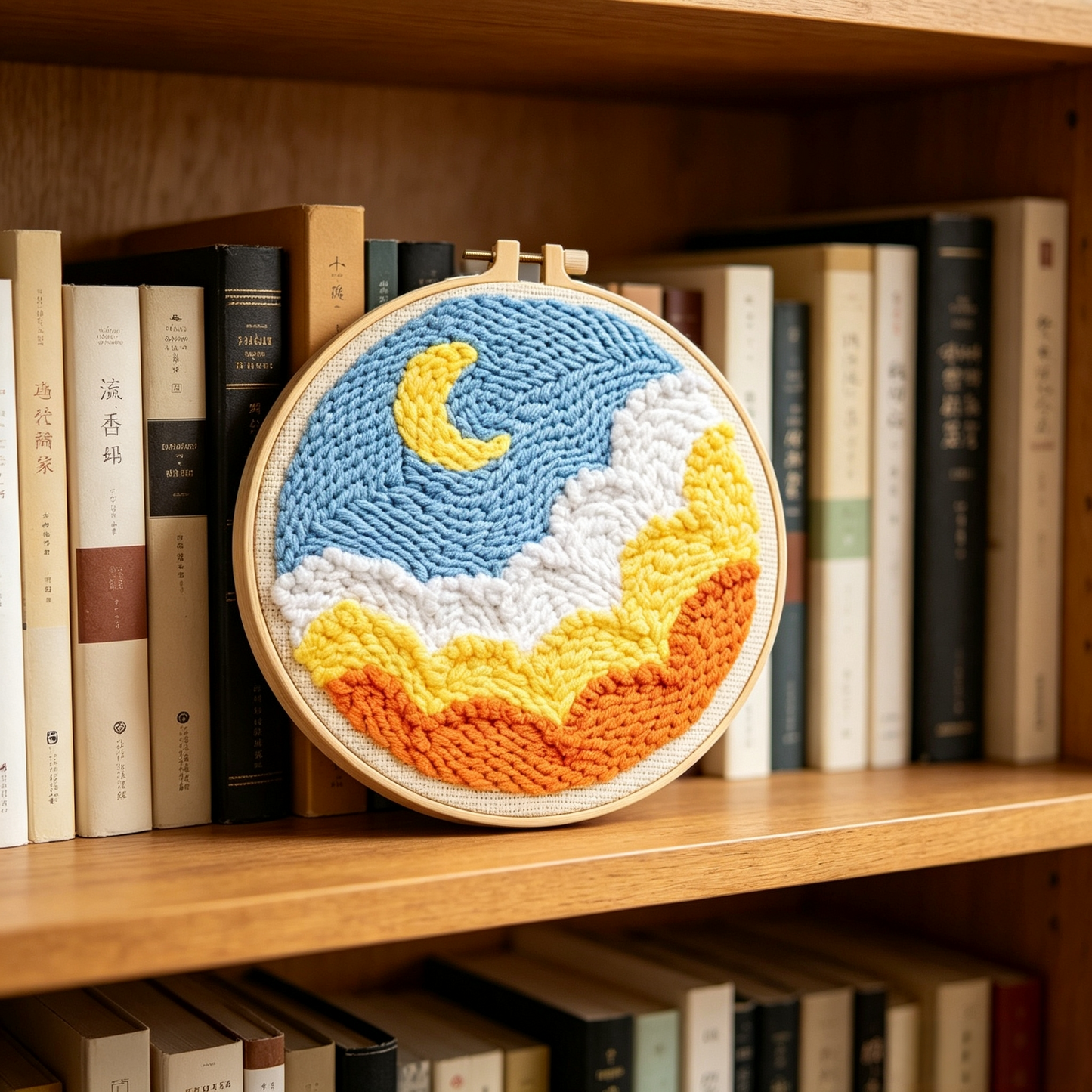 Crescent Moon Sky Punch Needle Kit
