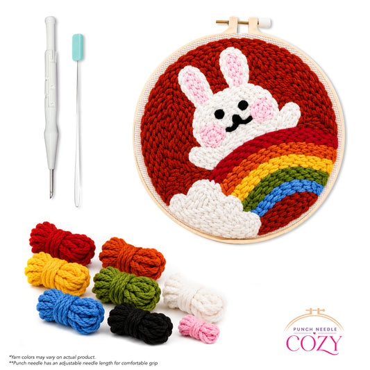 Rainbow Bunny Punch Needle Kit