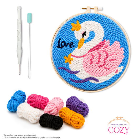 Golden Swan Lake Punch Needle Kit
