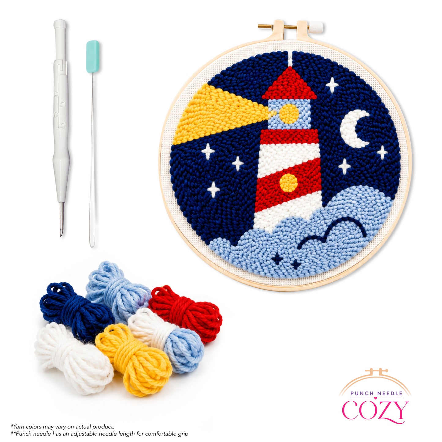 Coastal Lighthouse Night Punch Needle Kit