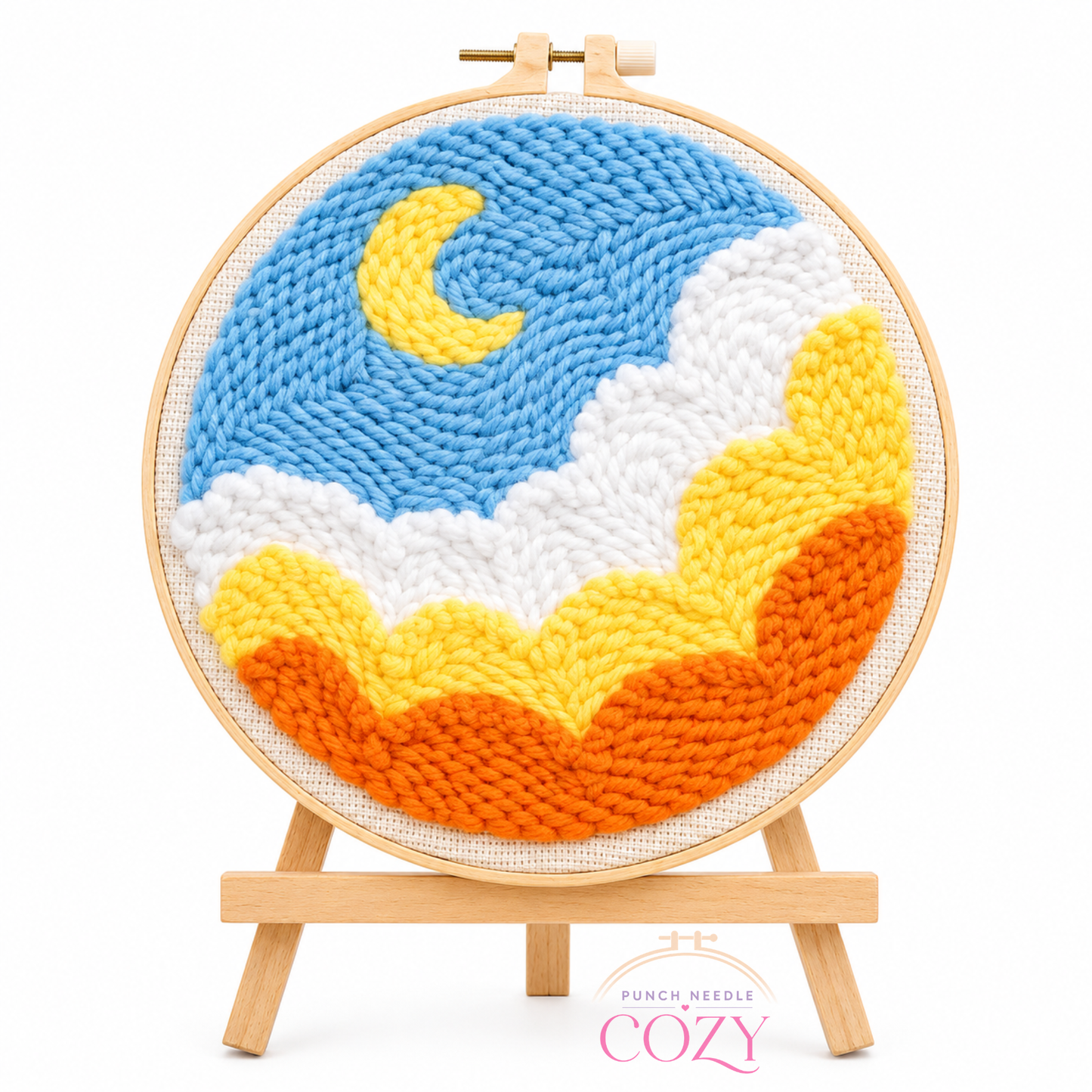 Crescent Moon Sky Punch Needle Kit