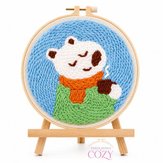 Bundled Bear Cub Punch Needle Kit