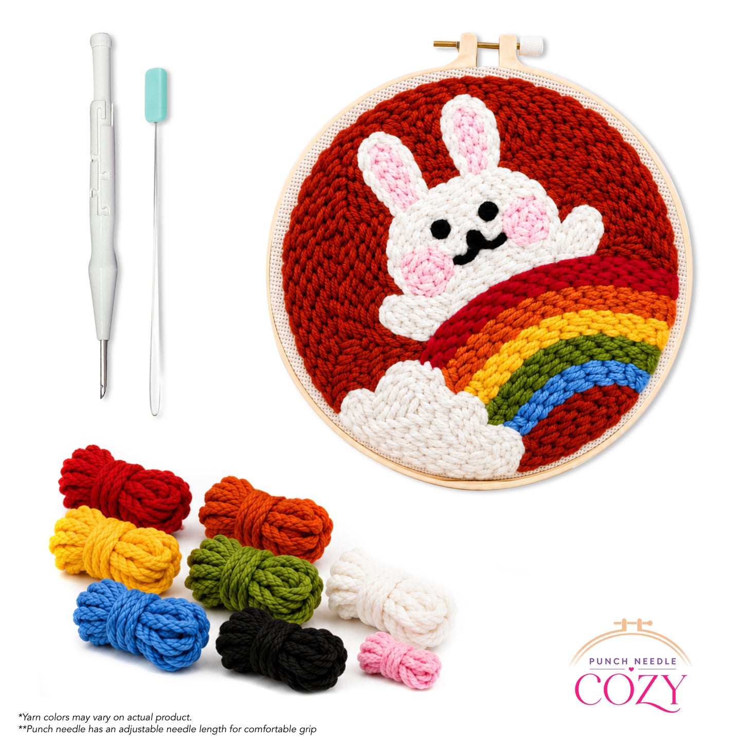 Rainbow Bunny Punch Needle Kit