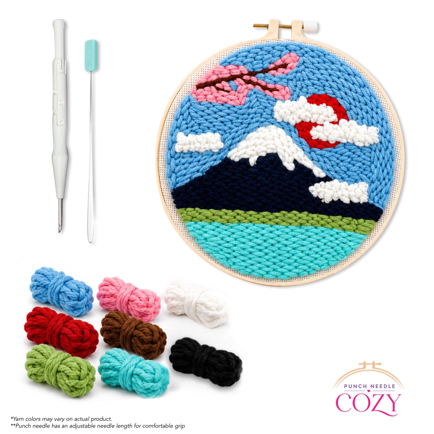 Fuji Cherry Blossom Punch Needle Kit