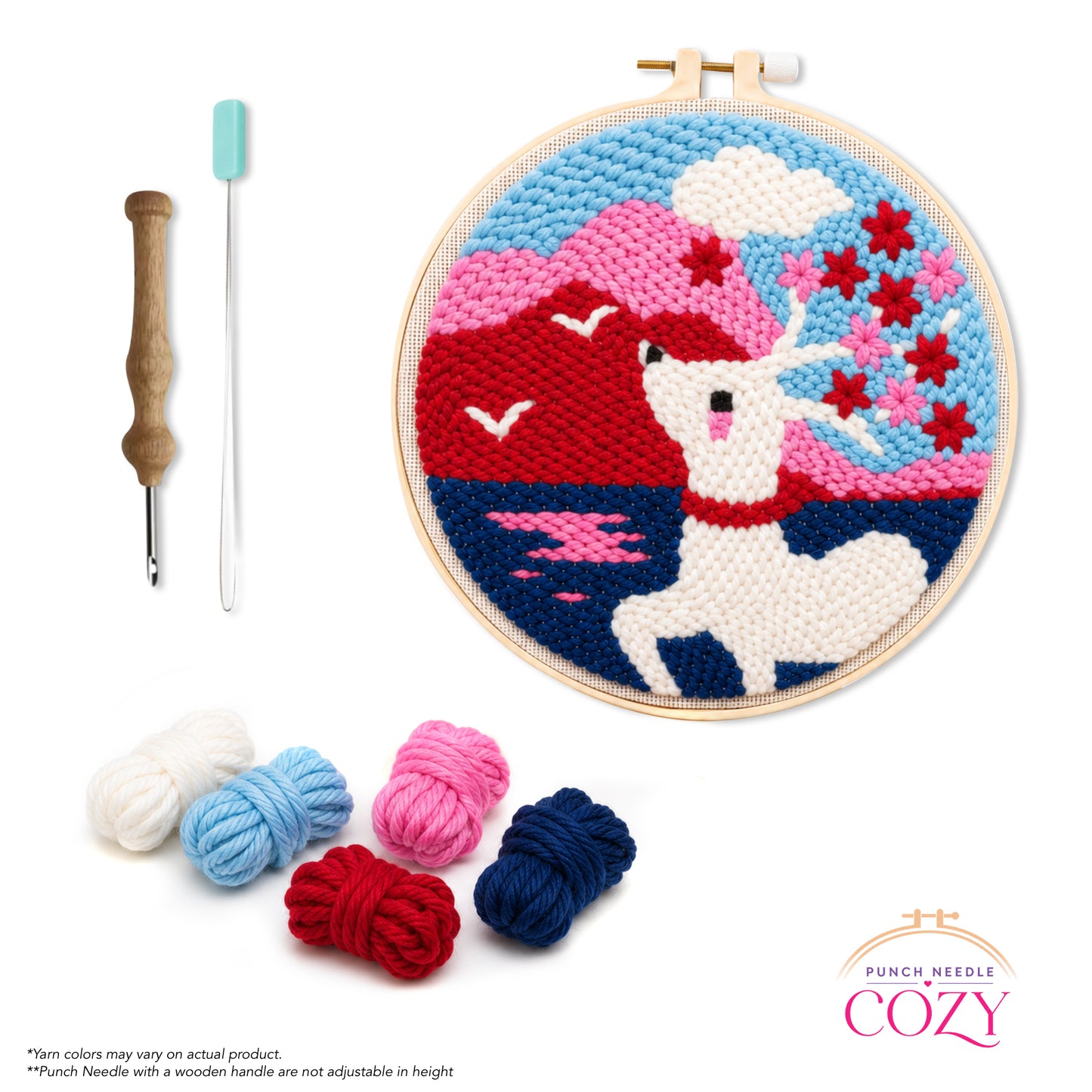 Cherry Blossom Deer Punch Needle Kit