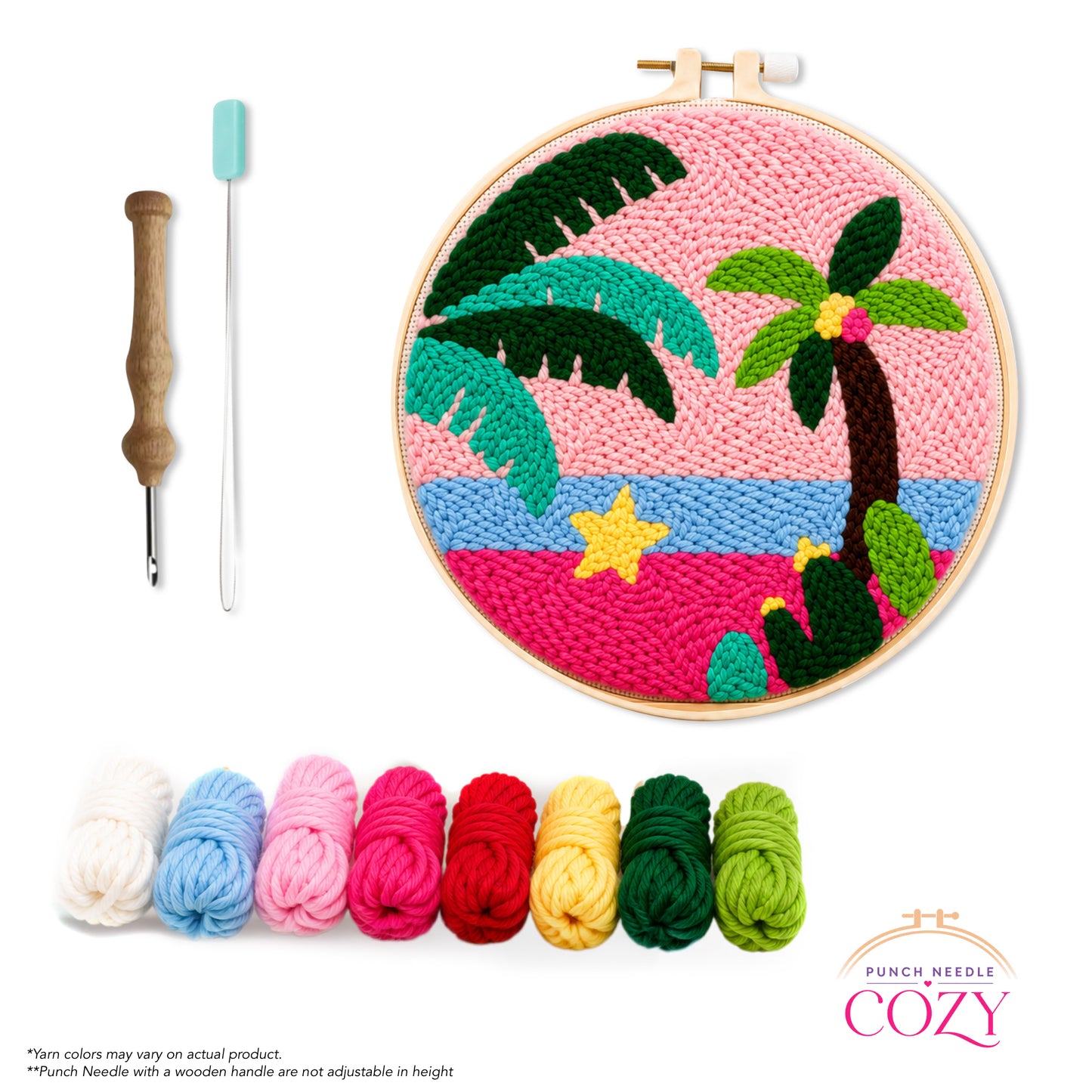 Tropical Shoreline Punch Needle Kit