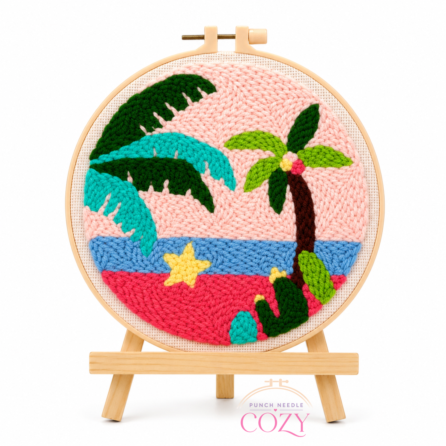 Tropical Shoreline Punch Needle Kit