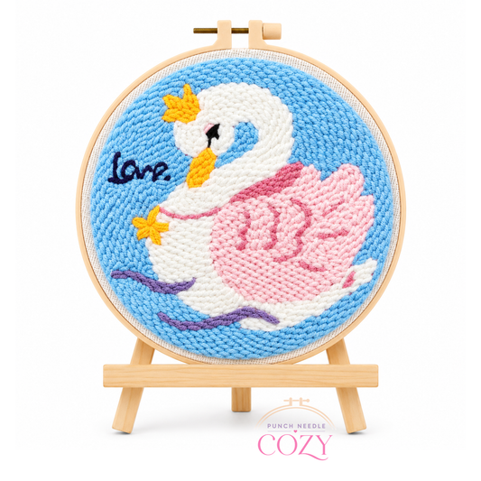 Golden Swan Lake Punch Needle Kit