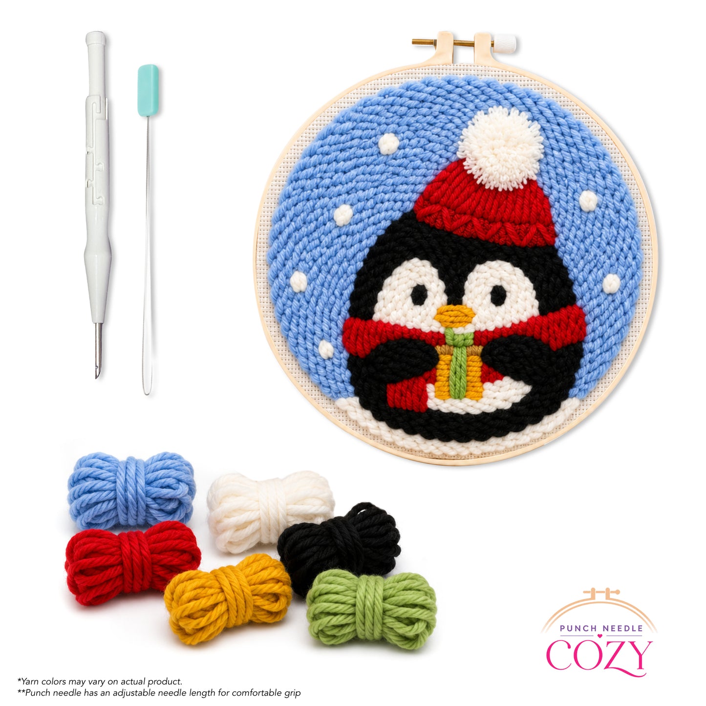 Winter Penguin Punch Needle Kit