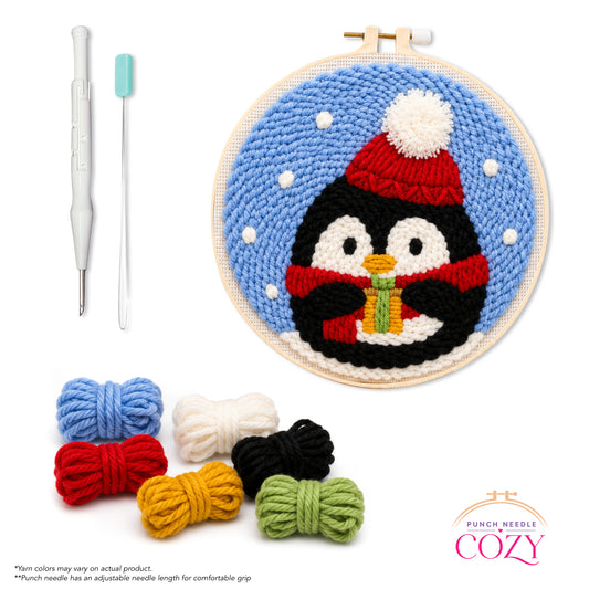 Winter Penguin Punch Needle Kit