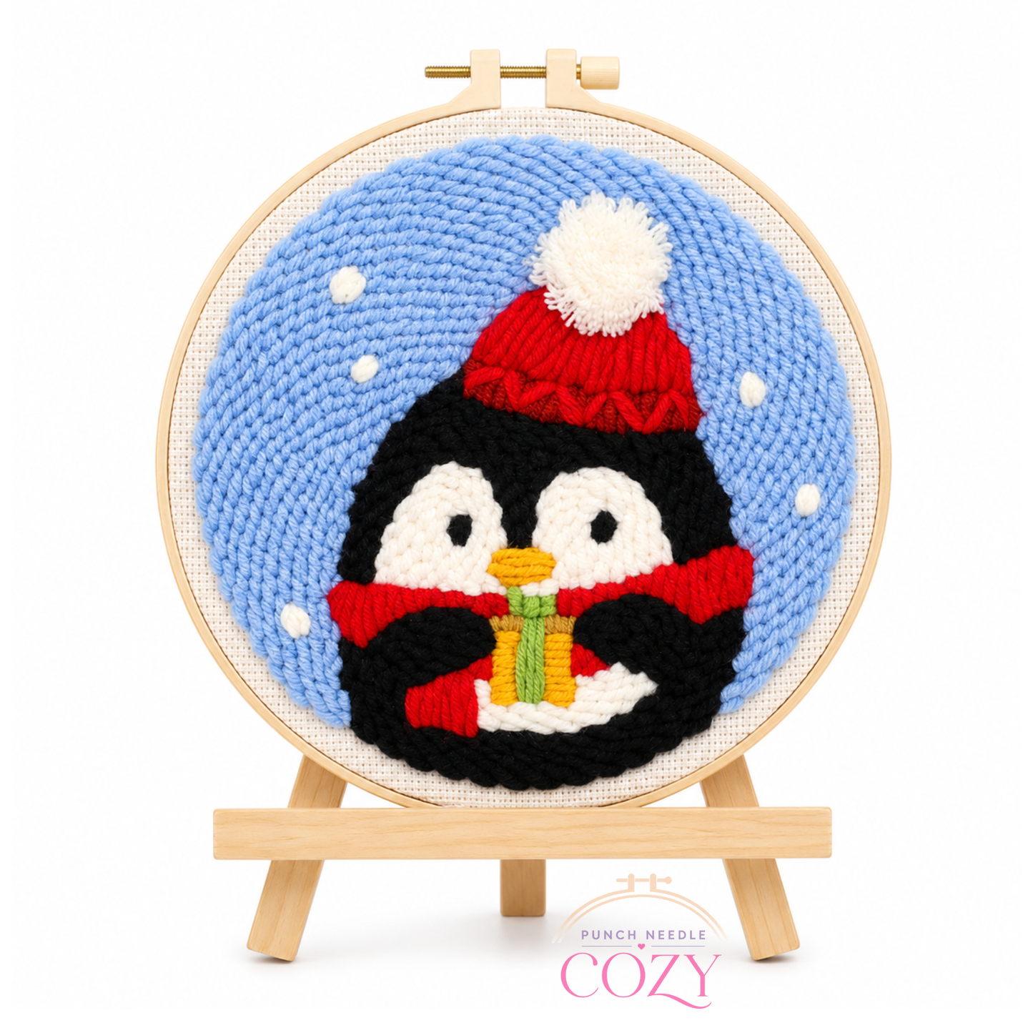 Winter Penguin Punch Needle Kit