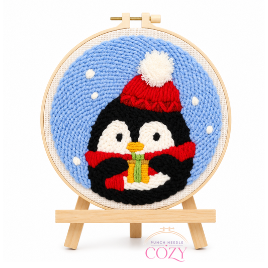 Winter Penguin Punch Needle Kit